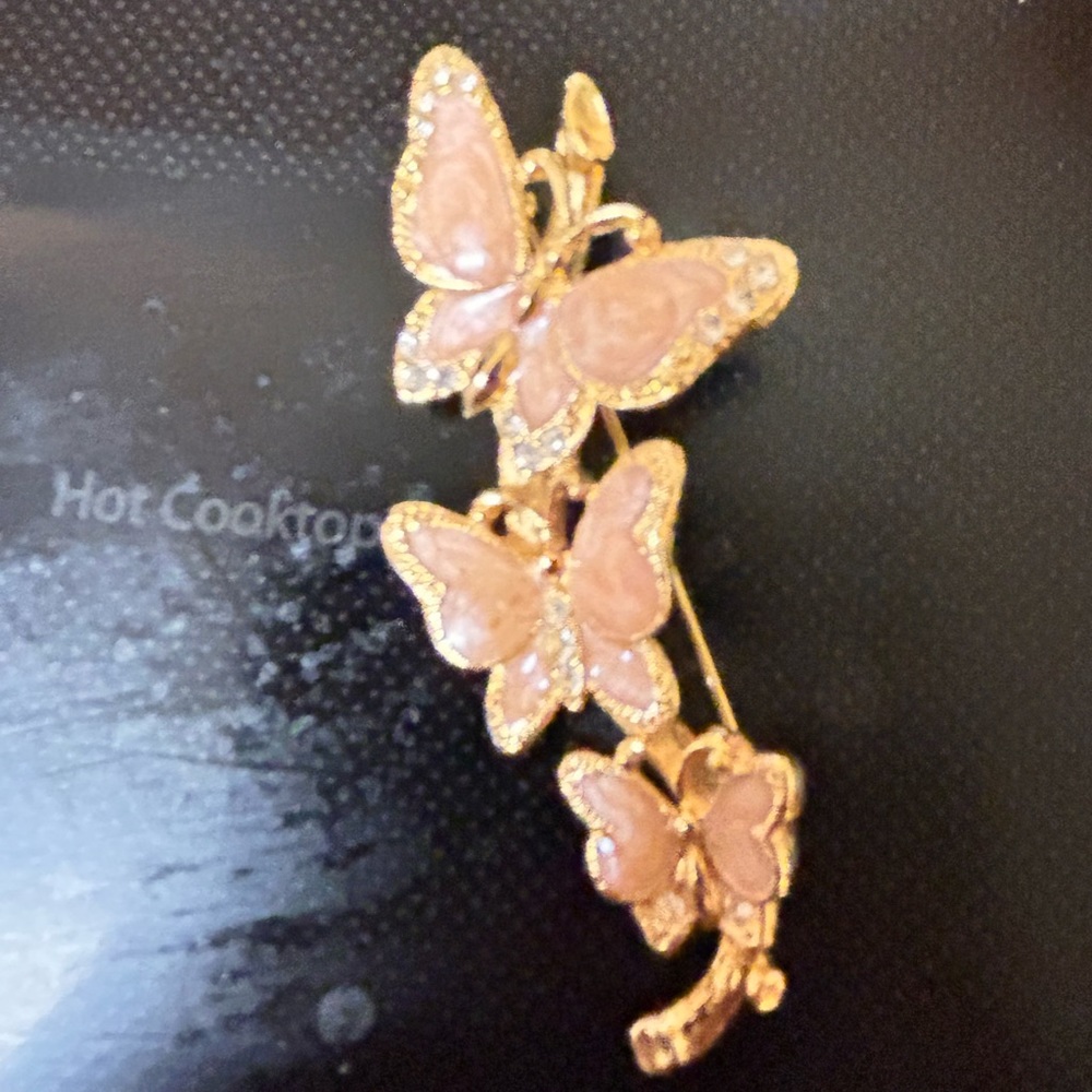 Butterfly pen, enamel vintage